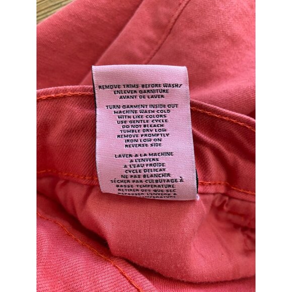 OAT New York Wide-Leg Cropped Pants Coral Pink 10/30 Cotton Blend Comfort Fit - Picture 6 of 8